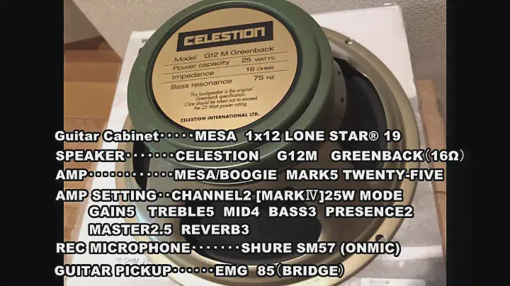 CELESTION Greenback(G12M) VS Black shadow (Overdrive tone)