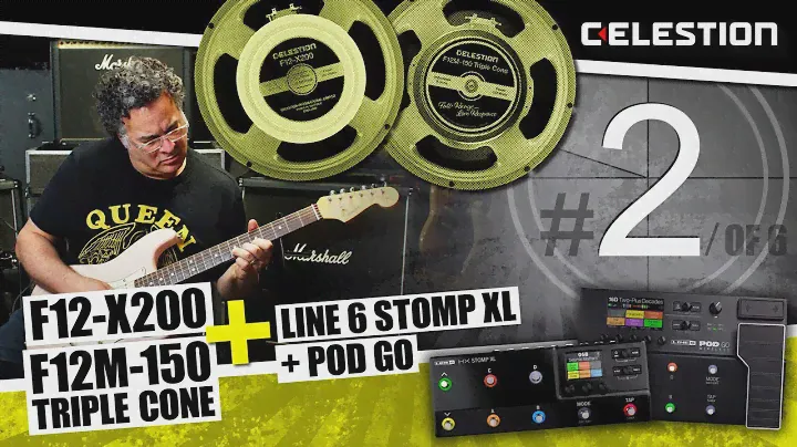 Celestion's F12-X200 + F12M-150 Full Range Live Response Speakers Meet Line 6's HX Stomp XL + POD Go