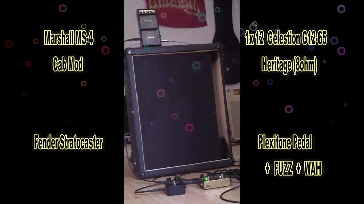 Marshall MS-4 Cabinet Mod test (Celestion G12-65 Heritage 8ohm)