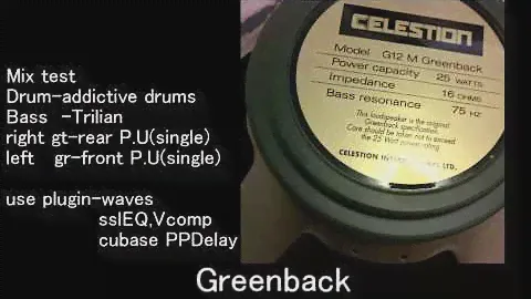 Celestion G12  Greenback VS Vintage30